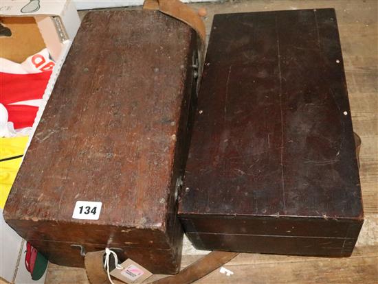 E Watts & Son Ltd surveyors theodolite, no. 37036 & an H Barrow & Co surveyors level, each in mahogany box (2)